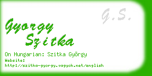 gyorgy szitka business card